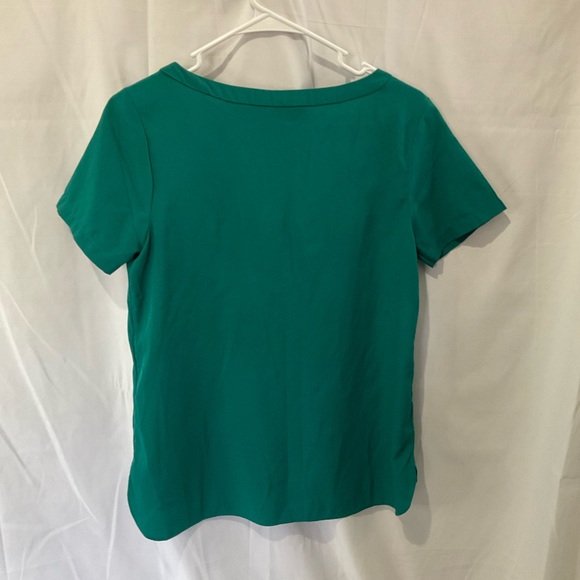 Banana Republic Women’s Teal Green Short Sleeve Satin Feel Blouse Size XS - Picture 6 of 9